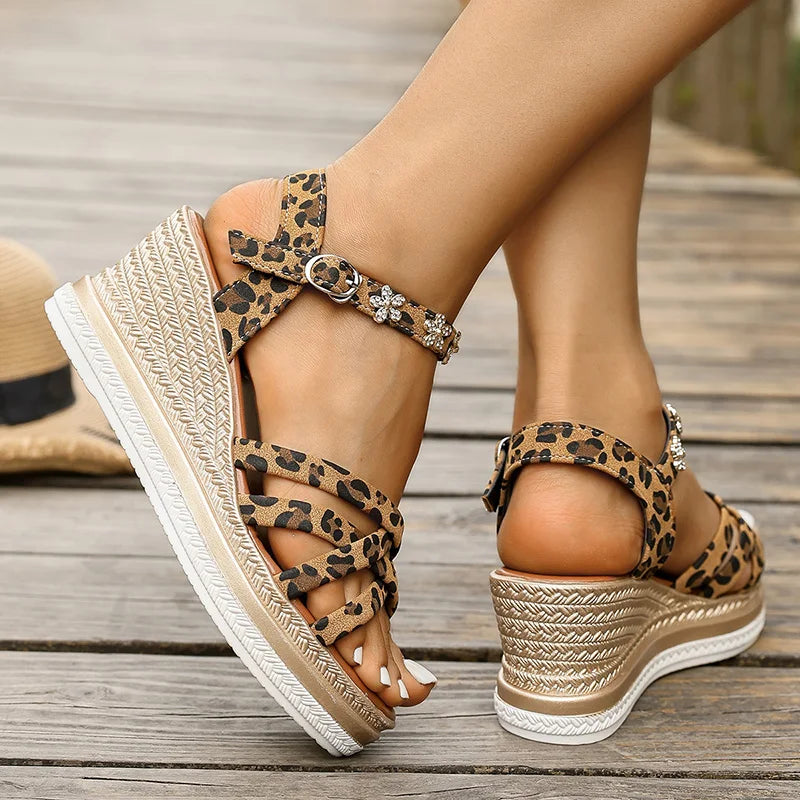 Solene™| Leopard Platform Sandals