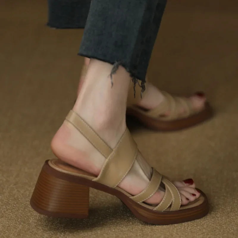 Sivena ™| Thick Heel Sandals
