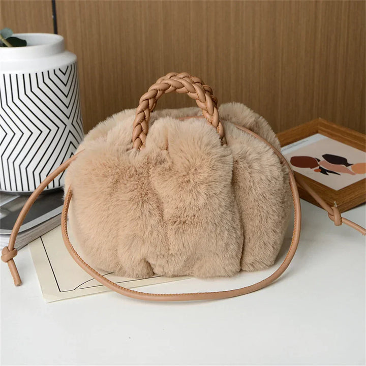 Plush Pumpkin Shoulder Tote