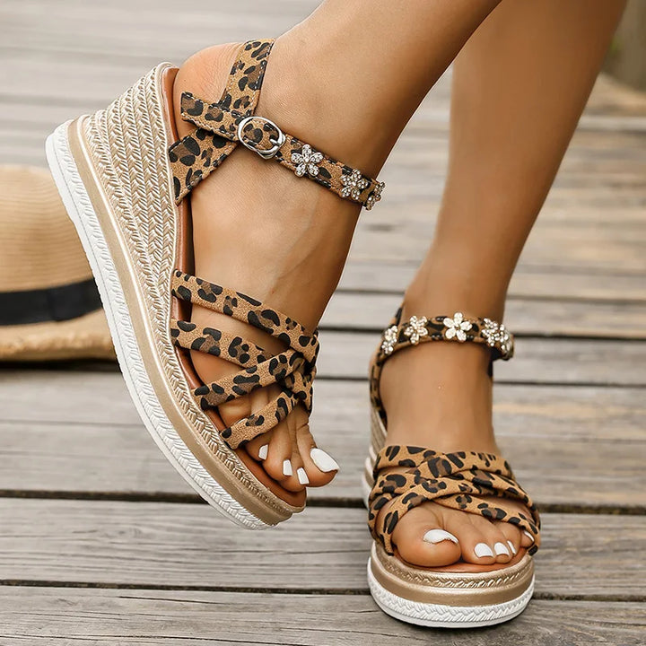 Solene™| Leopard Platform Sandals